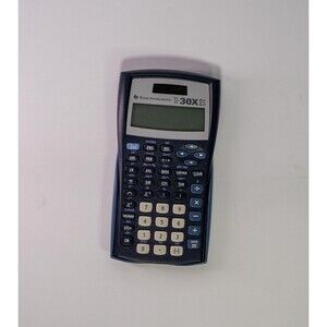 Texas Instruments TI-30X IIS Scientific Calculator Blue Handheld Solar Cover
